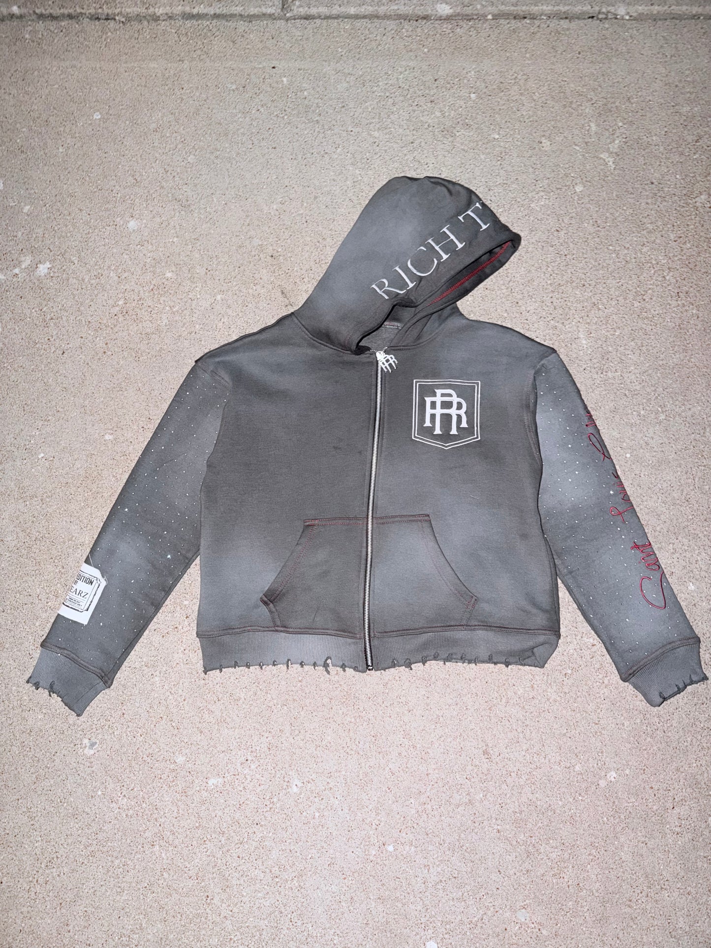 Rich Tearz “314 Saint Louis” Distressed Zip Hoodie (Limited Drop)