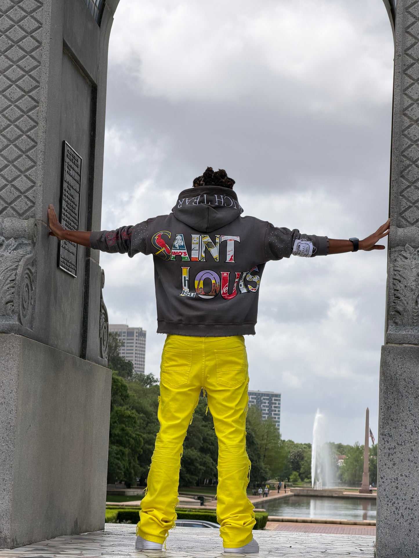 Rich Tearz “314 Saint Louis” Distressed Zip Hoodie (Limited Drop)