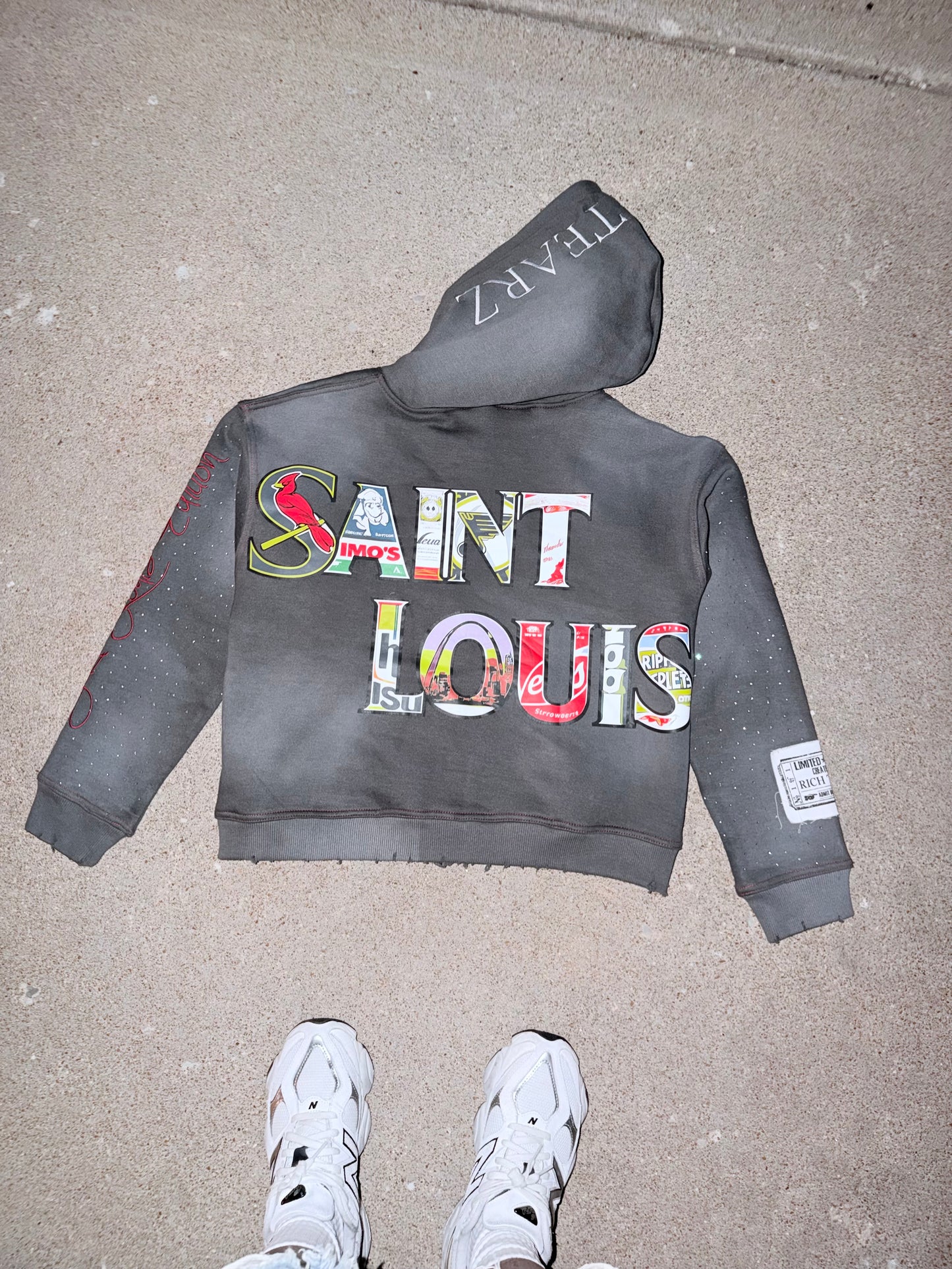 Rich Tearz “314 Saint Louis” Distressed Zip Hoodie (Limited Drop)